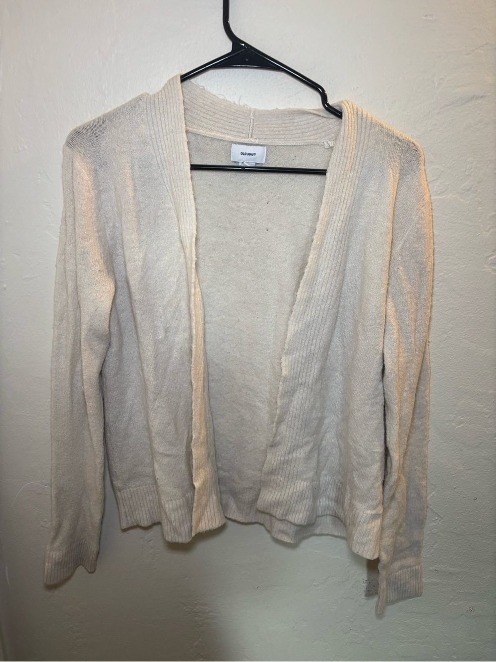 Old Navy Cream Open-Front Women's Cardigan Sweater